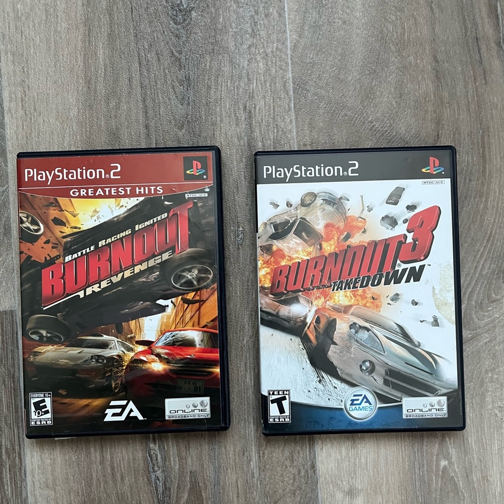 Bundle of Burnout 3 Takedown & Burnout Revenge PS2 Games